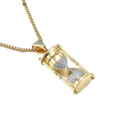 "Life Minutes Brand 18\" Stainless steel gold plated chain Sand timer pendant size : 1.65\" Elegant hourglass design with gold plating Great gift for Men and Women" Prom Mens, Hourglass Necklace, Mens Beauty, Hourglass Design, Sand Timer, Sand Timers, Hour Glass, Long Necklaces, Pendant For Women