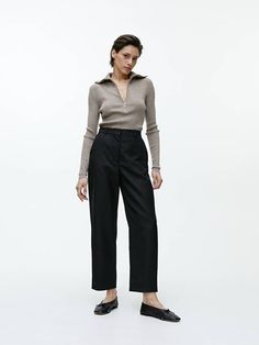 25 Expensive-Looking Arket Classics You'll Never Regret | Who What Wear UK Cropped Suit, Cotton Jumper, Fashion Capsule, Suit Trousers