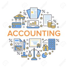 the word accounting surrounded by icons and symbols