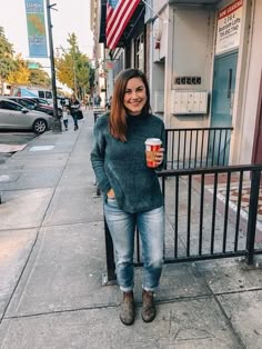 Living in the $11 sweater!! It's seriously the softest EVER and comes in so many great colors!! #ShopStyle #shopthelook #MyShopStyle #WearToWork #WeekendLook #DateNight #OOTD #affordablefashion #affordablebfinds #walmartfashion #wiw #winterfashion Birkenstock Boots Women, Grey Blundstone Outfit, Chelsea Boot Outfit, Blundstone Women