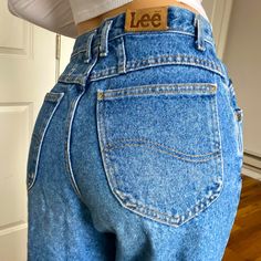 These Are Beautiful Jeans That Will Just Keep Getting Better The More You Wear Them. These Are Straight Out Of The 80s And Still Look Brand New They Are A Mid Wash High Rise Straight Leg Denim Blue Jean, Tagged Size 9 Long (Vintage Runs Smaller) Prob Would Fit 27/28 I’d Say, I’m A 25 And 5’6 And They’re Long And Baggy On Me Getting Better, Lee Jeans, Straight Leg Denim, The 80s, Blue Jean, Vintage Jeans, Denim Blue, Blue Jeans, Blue Denim