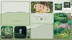 Ghibli Desktop Organizer Wallpaper, Laptop Wallpaper Horizontal, Wallpaper Pc Organizer, Studio Ghibli Background Desktop, Laptop Organizer Wallpaper, Desktop Customization, Home Screen Pictures, Desktop Organizer Wallpaper