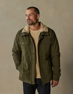 Meet the modern take on the classic canvas chore coat. We've paired ultra-sturdy duck canvas with soft, high comfort brushed flannel for a jacket that's comfortable on the inside, and tough on the outside. This jacket is modern and stylish enough to wear downtown, but don't let its good looks fool you - it's just as at home carrying an armload of firewood as it is sampling microbrews. Classic Fall Outerwear For Hunting, Military Style Hunting Outerwear For Fall, Classic Single-breasted Outerwear With Camp Collar, Rugged Cotton Hunting Outerwear, Men’s Chore Coat, Overshirt Women, Fall Color Trend, Henley Sweater, Chore Coat