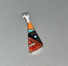 Zuni handmade sterling silver pendant 1 and 5/8" tall Unique Silver Turquoise Necklace With Inlay, Unique Sterling Silver Turquoise Inlay Necklace, Gift Turquoise Necklace With Sterling Silver Inlay, Zuni Jewelry, Handmade Sterling Silver, Silver Turquoise, Jewelry Handmade, Turquoise Sterling Silver, Sterling Silver Pendant