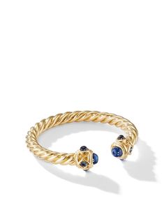 18kt yellow gold blue sapphires totalling 0.68 carats ring: 2.3mm To ensure the shine and polish of your David Yurman piece, wash with a little non-bleach, soapy water and wipe clean with a soft cloth. Normal everyday use and external agents may reduce the lustre of gemstones and gold surfaces. To maintain, use specific, non-abrasive products specially meant for cleaning jewellery. David Yurman Engagement Ring, Engagement Ring Flower, Fav Products, Gold Sapphire Ring, Preppy Jewelry, Expensive Jewelry Luxury, Nice Jewelry, Fun Clothes, Twisted Band