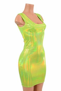 Lime Green Holographic Spandex Bodycon Clubwear Scoop Tank Mini Dress 8095 Lime Green Outfit, Fashion Over 50 Fifty Not Frumpy, Country Fashion Women, Fifty Not Frumpy, Fashion For Women Over 40, Mini Tank Dress, Over 50 Womens Fashion, Fashion Tips For Women, Fashion Over 40