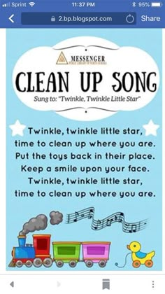 an app for kids to learn how to clean up song