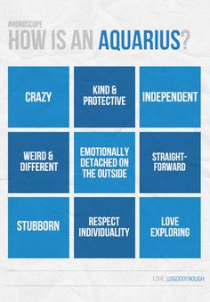 a poster with the words how is an aquarius? and other words on it