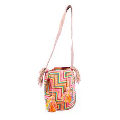 Introducing the Carolina Medium Bag, a masterpiece crafted by Colombian artisans with intricate handwoven detail that took weeks to create. The Medium colour option exudes a timeless charm, perfect for elevating your everyday style. Carry a piece of artisanal beauty with you wherever you go with the Carolina Medium Bag. 100% Natural Cotton Thread  Hand wash Travel Bucket Bag With Weaving, Multicolor Woven Rectangular Bucket Bag, Artisan Multicolor Bucket Bag For Daily Use, Artisan Multicolor Shoulder Bag With Removable Pouch, Artisan Multicolor Bag With Removable Pouch, Artisan Multicolor Bags With Removable Pouch, Artisan Multicolor Rectangular Hobo Bag, Artisan Crochet Bag With Weaving, Multicolor Bucket Bag With Braided Handles