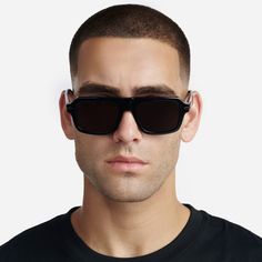 Embrace sophistication with the Dude Sunglasses. Handcrafted from pure black acetate, they radiate timeless elegance. The dark lenses add an air of mystery. We know you will appreciate the iconic GC Logo engraved signature, reflecting your discerning taste. MATERIAL Pure black acetate frame with black metal detailing UV 100% UVA/UVB Protection WEIGHT 41 g SIZE 52 □ 20 - 145 INCLUDED IN THE BOX Lens cleaning cloth, soft leather case Classic Black Sunglasses With Gradient Lenses, Classic Black Shield Sunglasses With Square Frame, Classic Black Square Frame Shield Sunglasses, Sleek Black Wayfarer Sunglasses, Classic Black Aviator Sunglasses With Mirrored Lenses, Black Sunglasses With Tinted Lenses And Square Frame, Classic Matte Black Shield Sunglasses With Tinted Lenses, Modern Black Shield Sunglasses With Square Frame, Classic Matte Black Shield Sunglasses With Uva Protection