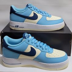 Brand New Nike Air Force 1 Low '07 Color: Aquarius Blue Coconut Milk Style: Hf4837-407 Size: Men's 9 / Women's 10.5 Light Blue Nike Air Force 1 Low-top For Sports, Blue Nike Air Force 1 Lace-up For Sports, Nike Air Force 1 Blue For Sports, Nike Air Force 1 Blue Sports Shoes, Blue Nike Air Force 1 High-top With Gum Sole, Casual Blue Nike Air Force 1 With Boost Midsole, Blue High-top Nike Air Force 1 With Gum Sole, Casual Blue Nike Air Force 1 With Gum Sole, Nike Air Force 1 Blue With Gum Sole