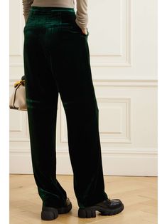 POLO RALPH LAUREN Velvet straight-leg pants | NET-A-PORTER Polo Ralph Lauren Women, Ralph Lauren Womens, Straight Leg Pants, Net A Porter, Women Collection, Leg Pants, Polo Ralph, Porter, Polo Ralph Lauren