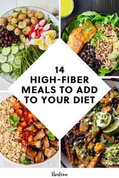 Good Fiber Meals, Low Cholesterol High Fiber Diet, High Fiber Lunches On The Go, High Fiber Foods Breakfast, High Fiber Vegetarian Meals, High Fibre Lunch Ideas, Low Carb High Fiber Recipes Dinner, Dinner Recipes High In Fiber, High Fibre Meals Recipes