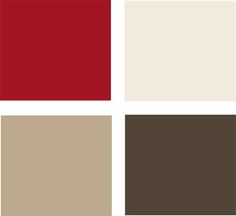 four different colors of red, white and grey are shown in the same color scheme