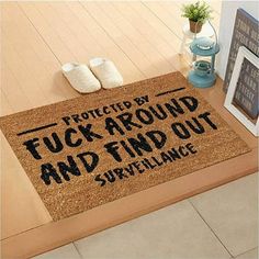 Funny Doormat Indoor Outdoor Home Front Porch Rugs Bedroom Entrance Patio Decoration Supplies Features: Door Mat Designs: welcome mat floor mats are the perfect way to welcome people into your home. PERFECT SIZE: Our front door outdoor mat features a low profile design. This rug under the door jamming when opening and closing the door. Measures 23.6" x 15.7" Interesting doormats are sized to fit every entrance. IDEAL CUSHION USES: custom pattern designs that look great in any house. The interior rug at the entrance has interesting quotes and monograms making this cushion perfect for decorating areas. Ideal for exterior patio entrances camping RV porch doors garage garden laundry bathroom living room office entrances or interior bedroom or kitchen doors. SLIP AND EASY TO CLEAN: The stylish Custom Outdoor Mats, Rude Door Mats, Funny Door Mats Hilarious, Funny Outdoor Mats, Outside Home Decor Front Entrance, Funny Rugs Welcome Mats, Sarcastic Door Mats, Garden Bathroom Decor, Personalized Door Mat