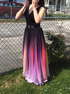 All Flowy A-line Chiffon Dress For Prom, V-neck Chiffon Prom Dress In Georgette, Flowy A-line Chiffon Prom Dress, Summer Georgette Chiffon Prom Dress, Summer Georgette Chiffon Dress For Prom, Purple Chiffon Prom Dress, Purple Flowy Party Dress, V-neck Georgette Prom Dress, Georgette V-neck Prom Dress