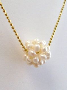 Bridal Necklace, Freshwater Pearl Ball Necklace with Gold Chain, Wedding, Bridesmaids Necklace, Grad Elegant Ball Chain Necklace For Gift, Elegant Ball Chain Necklace As Gift, Elegant White Ball Chain Necklace, Delicate Chain Pearl Necklace With Round Beads For Gift, Gift Pearl Necklace With Delicate Chain And Round Beads, White Ball Chain Necklace Perfect As A Gift, Pearl Pendant Bridal Necklace Gift, Pearl Pendant Bridal Necklace As A Gift, Bridal Pearl Pendant Necklace Gift