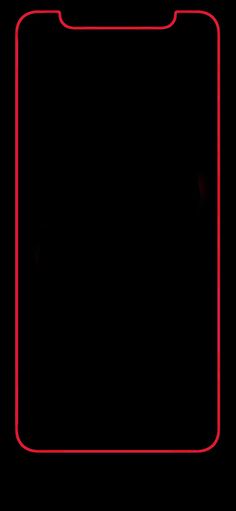 a red square frame on a black background