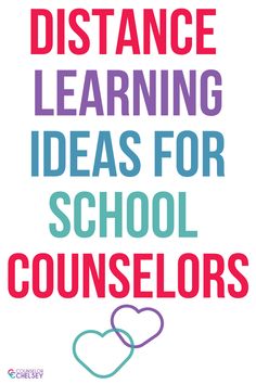 the words distance learning ideas for school counselors