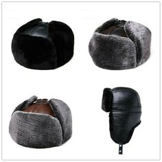 Men Leather Hat Cap Ski Trapper Russian Ushanka Cossack Winter Warm Casual Black Please be reminded that due to lighting effects and monitor brightness/contrast setting, the color tone of the website photo and the actual item could be slightly different. This item is for one hat. Color: black, brown, coffee Material: leather Size: L (55-56cm/21.6-22 inches), XL (57-58cm/22.4-22.8inches),2XL(59-60cm/23.2-23.6inches) SKU: 904-B761 PZ Happy shopping. Thanks! Happy shopping. Thanks! Happy shopping. Russian Ushanka, Leather Hat, Open When, Brown Coffee, Leather Hats, Color Tone, Casual Black, Winter Colors, Hat Cap