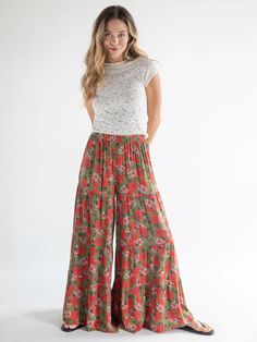 Colorful Clothing, Boho Jumpsuit, Dinner Dates, Palazzo Pant, Floral Print Pants, Dresses Boho, Lace Tee, Fun Pants, Blue Jumpsuits