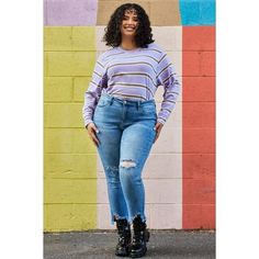 Our Dream Collection is everything you have ever wanted in a pair of jeans. 100% Cotton, perfect distressed, rigid denim on the front and comfortable, butt-hugging, stretch denim on the back. Simply put, the best of both worlds. Our Junior's Plus Size Slim Straight Ankle Jean With Hem Destruction features a high-rise fit, hem destruction, five-pocket construction, single-button closure with front zip, and belt loops. Measurement (Based on size 18) - Inseam: 27 - Rise (To top edge of band): 12 - All Jeans, Curvy Jeans, Straight Fit Jeans, Junior High, Relaxed Fit Jeans, Big Men, Plus Size Jeans, Ankle Jeans, Denim Shop