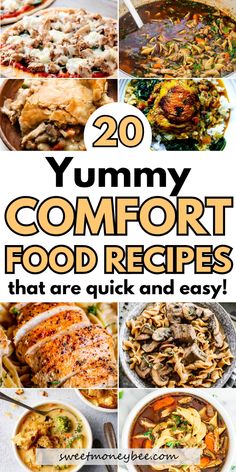 20 yummy comfort food recipes that are quick and easy