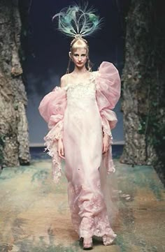 Christian Lacroix, Spring/Summer 1998, Couture Weird Couture Fashion, Art Nouveau Fashion Runway, Garden Of Time Fashion, 1998 Couture, Film Inspiration, Layered Fashion, Fairytale Dress, Runway Collection