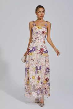 Elegant A-line Floral Evening Dress, Elegant A-line Evening Dress With Floral Print, Elegant A-line Evening Dress For Garden Party, Spring Evening Gown With Floral Embroidery, Organza Evening Dress With Floral Embroidery For Prom, Summer A-line Mother Of The Bride Dress, Elegant Floral Embroidered Maxi Dress For Garden Party, Elegant Floral Embroidery Maxi Dress For Garden Party, Maxi Lace Dress With Floral Embroidery