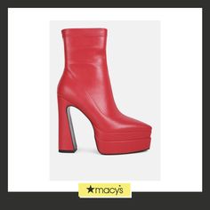 in stock Platform Ankle Boots, Ankle Boots, Pick Up, In Store, Buy Online, London, Boots, Free Shipping, Red