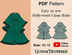 an easy to sew hollywood glam robe pattern