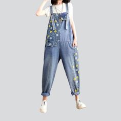 Step into the summer with a blast from the past ââ‚?introducing the 2023 Spring-Summer Collection's Y2k-mode Partly Bubble Print Denim Jumpsuit!Why It's Right for YouThis jumpsuit is sure to make you stand out in the crowd! With its loose-fit silhouette. painted bubble print. and suspenders closure. it fuses the beauty of the past with the trends of the present. Show off your unique style with this edgy. yet sophisticated. piece.Key Highlights: Y2K Vibes: Show off your nostalgic side with y2k-st Casual Blue Denim Jumpsuit For Summer, Denim Blue Cotton Overall Jumpsuit, Cotton Summer Overalls, Cotton Spring Overalls, Cotton Overalls For Spring, Cotton Summer Overalls And Rompers, Sleeveless Denim Blue Overalls For Summer, Casual Blue Overalls For Summer, Casual Blue Summer Overalls