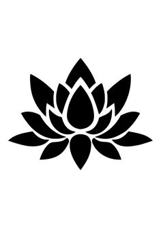 a black and white image of a lotus flower