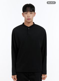 Product Detail Style : Casual, Minimal Occasion : Work wear Type : Men, TShirts Detail : Buttoned Print : Solid Material : Polyester Sleeve : Long sleeve Polyester100 Color : White, Dark green, Black Made in Korea Model Size Model is wearing size L and the color White. Height : 5'9" | 176cm / Top : M / Bottom : L (30 inch) .prddescription table, .prddescription td, .prddescription th { border : 1px solid black; border-collapse : collapse; padding: 10px; } Size(Inch) Size Shoulder Bust Sleeve Len Festival Trends, Buttoned Shirt, Mens Henley, Sleeves Top, Minimal Style, Cargo Jeans, Korean Street Fashion, Lace Mini Dress, Jeans For Sale