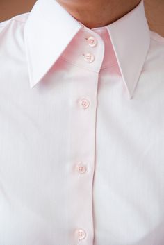 Pink Semi-formal Dress Shirt For Spring, Pink Slim Fit Dress Shirt For Spring, Spring Slim Fit Pink Dress Shirt, Pink Slim Fit Dress Shirt For Semi-formal Occasions, Pink Long Sleeve Dress Shirt With Button Closure, Spring Pink Slim Fit Dress Shirt, Pink Business Shirt With Spread Collar, Pink Button-up Dress Shirt, Slim Fit Blouse With Spread Collar And Buttons