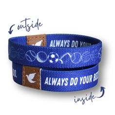 Introducing the Always Do Your Best Kids Wristband, the perfect accessory for your little ones to wear as a daily reminder of their faith and commitment to always give their best effort. Crafted with high-quality materials, this wristband features a sleek and stylish design that is perfect for any occasion. The vibrant colors and bold lettering make it easy to read and stand out, ensuring that your child will always be reminded of their values and beliefs. Whether your child is heading to school Adjustable Blue Wristband For Sports, Adjustable Blue Sports Wristband, Adjustable Durable Wristband For Gift, Adjustable Personalized Sports Wristband, Adjustable Sporty Wristband Gift, Sporty Adjustable Bracelets For Everyday, Adjustable Sporty Bracelet For Everyday, Always Do Your Best, Confirmation Cards