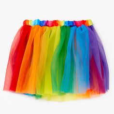 Claire's Rainbow Tulle Tutu Ella Jane, Rainbow Clothes, Wicked Costumes, Apple Watch Bands Fashion, Kawaii Bedroom, Rainbow Tutu, Rainbow Outfit, Baby Tutu, Neon Rainbow