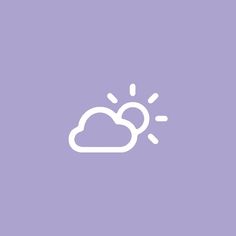 the sun is shining behind a cloud on a purple background