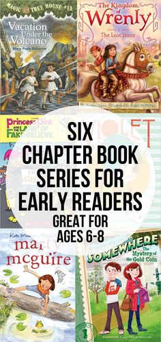 six children's books with the title six character book series for early readers great for ages 6 - 8