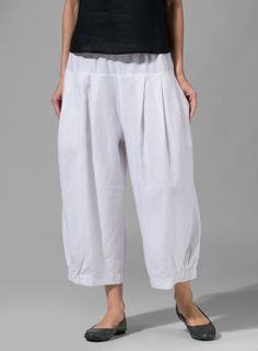 Linen Crumple Effect Harem Pants Dark Olive White Linen Wide Leg Harem Pants, Linen Harem Pants For Loungewear, White Linen Wide-leg Harem Pants, Spring Linen Harem Pants With Loose Fit, White Linen Harem Pants For Loungewear, Linen Straight Capris With Elastic Waistband, Linen Capris With Elastic Waistband, Straight Linen Capris With Elastic Waistband, White Baggy Linen Pants