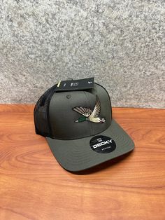 Mallard Duck Hat Embroidered on Decky 6 Panel Structured  Trucker Snapback Hat Great Gift Duck Hat, Embroidery Hat, Mallard Duck, Hat Embroidery, Mallard, Snapback Hat, Trucker Cap, Snapback Hats, Caps Hats