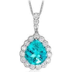 Simon G. 18K White Gold Teardrop Paraiba Tourmaline Halo Diamond Pendant Featuring a 4.45 Carat Pear Shaped Paraiba Tourmaline with White Diamonds. Style MP1800 Vintage Explorer, Titanic Jewelry, Jewelry Appraisal, Purple Jewelry, Paraiba Tourmaline, Tourmaline Jewelry, Women Diamond, Yellow Gold Chain, Diamond Jewellery