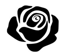 a black and white image of a rose on a white background with the letter g