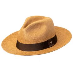 100% Toquilla Straw is handwoven to make this genuine panama hat from the Austral Hats collection. Coming in a cafe brown color, this is a great spin off of the white panama hat. This hat offers an earthy natural feel while still remaining polished and sophisticated. It also has:*Dark brown band around the center dented crown*Large Brim for excellent sun coverage | Mens Hats > Mens Summer Hats DS-CHC-AUS-1602-BROWN-MD Mens Summer Hats, Hats Collection, Upf Clothing, Outback Hat, Mens Hats, Brown Hats, Bow Flats, Hat Band, Black Bow