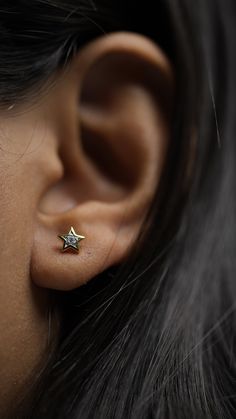 Small Star Shape Studs Earrings in 14K Yellow Gold, Star Cut Lab Grown Diamond Studs for Girls, Handmade Simple Studs for Her  *Stone: Lab Grown Diamond *Metal:  14K Solid Gold *Net Gold - 1.19 *Carat - 0.034 *       No. Of Diamond - 2 *Diamond color: White *Style: Minimalist *Handmade item Metal Finishing Available: 14k Solid Yellow Gold, 14k Sold Rose Gold and 14K Solid White Gold    *Gift wrapping available Material This beautiful Studs is handcrafted using only the highest quality materials, 14k Gold Star-shaped White Gold Earrings, 14k White Gold Star Earrings, Yellow Gold Star Diamond Earrings For Anniversary, Anniversary Yellow Gold Earrings With Star Charm, Anniversary Yellow Gold Star Charm Earrings, Gold Star-shaped Diamond Earrings, Star-shaped Yellow Gold Diamond Earrings As Gift, Gold Diamond Star Earrings, Yellow Gold Star-shaped Diamond Earrings For Gift