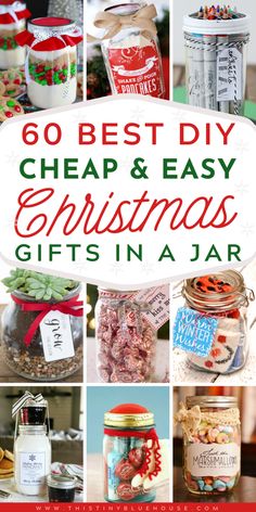 the best diy cheap and easy christmas gifts in a jar