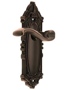 an old fashioned door handle on a white background