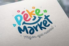 the logo for peke market is shown on a piece of paper that says peke market