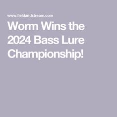 the words women wins the 202 bass lure championship on a gray background with an image of a