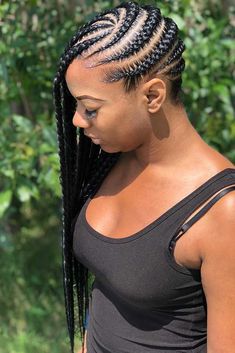 Cornrow Hairstyles To The Side, 5 Feed In Braid Styles, Braid Types, Braids 2023, Extension Hairstyles, Cutest Hairstyles, Beyonce Braids, Corn Row, Baddie Hair